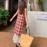 【春夏新作】レイヤード風チェック柄キャミワンピース | LADY LIKE | 詳細画像24