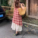 【春夏新作】レイヤード風チェック柄キャミワンピース | LADY LIKE | 詳細画像25
