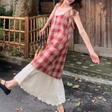 【春夏新作】レイヤード風チェック柄キャミワンピース | LADY LIKE | 詳細画像26