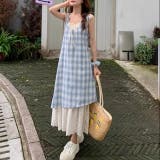 【春夏新作】レイヤード風チェック柄キャミワンピース | LADY LIKE | 詳細画像32