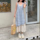 【春夏新作】レイヤード風チェック柄キャミワンピース | LADY LIKE | 詳細画像35