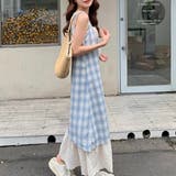 【春夏新作】レイヤード風チェック柄キャミワンピース | LADY LIKE | 詳細画像36
