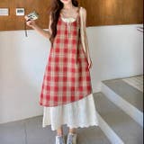 【春夏新作】レイヤード風チェック柄キャミワンピース | LADY LIKE | 詳細画像43