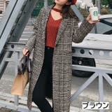 ブラウン | 1つ釦マキシ丈コート アウター コート | LADY LIKE