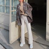 ビッグチェック4つ釦ショートコート チェスター 韓国ファッション | LADY LIKE  | 詳細画像2 