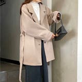 ベルト付きふんわり袖ハーフコート ハーフ丈 アウター | LADY LIKE  | 詳細画像10 