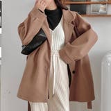 ベルト付きふんわり袖ハーフコート ハーフ丈 アウター | LADY LIKE  | 詳細画像15 