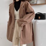 ベルト付きふんわり袖ハーフコート ハーフ丈 アウター | LADY LIKE  | 詳細画像16 