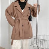 ベルト付きふんわり袖ハーフコート ハーフ丈 アウター | LADY LIKE  | 詳細画像17 