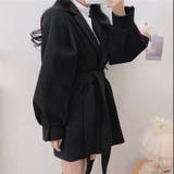 ベルト付きふんわり袖ハーフコート ハーフ丈 アウター | LADY LIKE  | 詳細画像7 