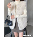 オフホワイト | プードルファーベスト | LADY LIKE 