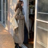 千鳥柄マキシ丈チェスターコート | LADY LIKE | 詳細画像9