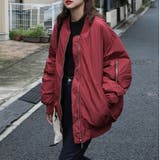 レッド | 中綿入りMA-1ジャケット | LADY LIKE 