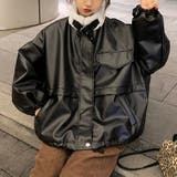 裏ボアフェイクレザーフライトジャケット | LADY LIKE | 詳細画像4