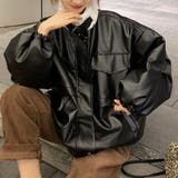 裏ボアフェイクレザーフライトジャケット | LADY LIKE | 詳細画像5