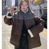 ボア衿フェイクレザーブルゾン | LADY LIKE | 詳細画像12