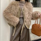 異素材切替えフェイクファージャケット | LADY LIKE | 詳細画像10