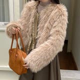 異素材切替えフェイクファージャケット | LADY LIKE | 詳細画像11