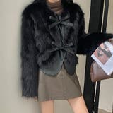 異素材切替えフェイクファージャケット | LADY LIKE | 詳細画像17
