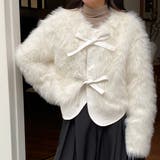 異素材切替えフェイクファージャケット | LADY LIKE | 詳細画像2