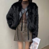 異素材切替えフェイクファージャケット | LADY LIKE | 詳細画像21