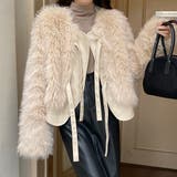 異素材切替えフェイクファージャケット | LADY LIKE | 詳細画像22