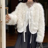 異素材切替えフェイクファージャケット | LADY LIKE | 詳細画像4