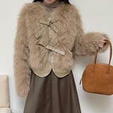 異素材切替えフェイクファージャケット | LADY LIKE | 詳細画像9