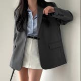 ダークグレー | 【春夏新作】１つボタンゆったりテーラードジャケット | LADY LIKE 