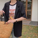 【春夏新作】1つボタンゆったり半袖ジャケット | LADY LIKE  | 詳細画像4 