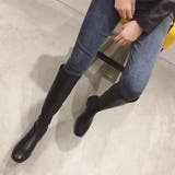 センターステッチロングブーツ シンプル ローヒール | LADY LIKE  | 詳細画像4 