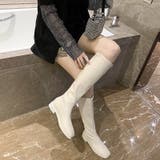 センターステッチロングブーツ シンプル ローヒール | LADY LIKE  | 詳細画像6 