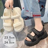 厚底ベルクロサンダル | LADY LIKE  | 詳細画像1 