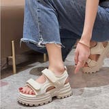 厚底ベルクロサンダル | LADY LIKE  | 詳細画像3 