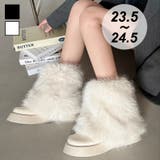 フェイクファー付きエナメルブーツ | LADY LIKE  | 詳細画像1 