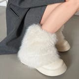 フェイクファー付きエナメルブーツ | LADY LIKE  | 詳細画像11 