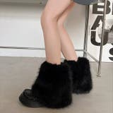 フェイクファー付きエナメルブーツ | LADY LIKE  | 詳細画像7 