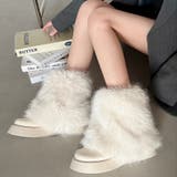 フェイクファー付きエナメルブーツ | LADY LIKE  | 詳細画像9 