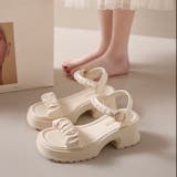 【春夏新作】パール付きストラップ厚底サンダル | LADY LIKE  | 詳細画像7 