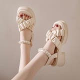 【春夏新作】パール付きストラップ厚底サンダル | LADY LIKE  | 詳細画像9 