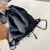 リボン付きサテン巾着ナップザック | LADY LIKE | 詳細画像12