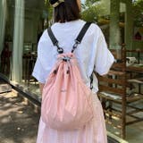 【春夏新作】ワンポイント入り巾着ナップサック | LADY LIKE | 詳細画像1