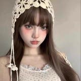 サイドストラップクロシェ編みニット帽 | LADY LIKE  | 詳細画像12 