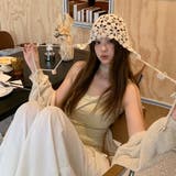 サイドストラップクロシェ編みニット帽 | LADY LIKE  | 詳細画像6 