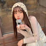 サイドストラップクロシェ編みニット帽 | LADY LIKE  | 詳細画像9 