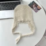 耳あて付きシャギーニット帽 | LADY LIKE  | 詳細画像12 