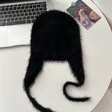 耳あて付きシャギーニット帽 | LADY LIKE  | 詳細画像13 