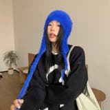 耳あて付きシャギーニット帽 | LADY LIKE  | 詳細画像3 