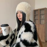 耳あて付きシャギーニット帽 | LADY LIKE  | 詳細画像7 