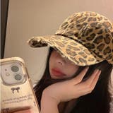 ダメージ加工レオパード柄キャップ[品番：SHNW0011638]｜LADY LIKE